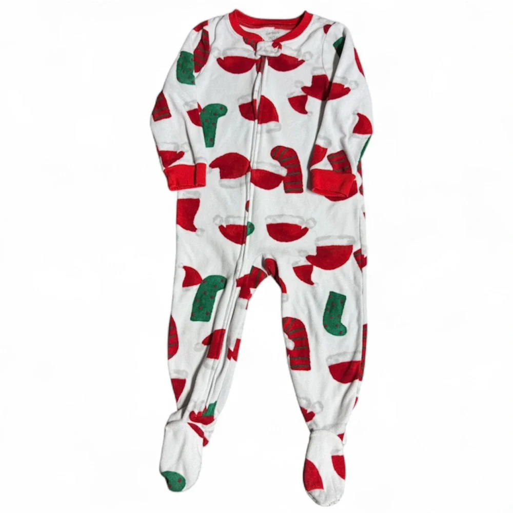 Carter's | Holiday Fleece Footie Pajamas | 2T